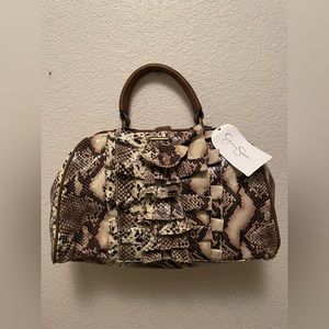 Jessica Simpson Natural Snakeskin Handbag